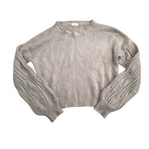 Promesa Womens Balloon Sleeve Sweater-Gray-Size M/L-Fair